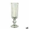 Calice da champagne Vivalto OCT-DK80006C Verde Vetro 160 ml Righe (6 Unità)