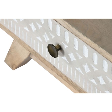 Comodino DKD Home Decor Bianco Naturale Legno di mango 55 x 35 x 45 cm