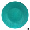 Piatto da pranzo Vivalto 323928P Turchese Vetro 27,5 x 2 x 27,5 cm (6 Unità)