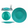 Piatto da pranzo Vivalto 323928P Turchese Vetro 27,5 x 2 x 27,5 cm (6 Unità)