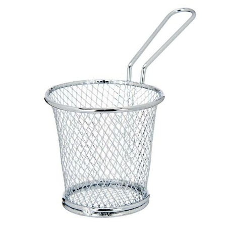 Cestino per Servire Aperitivi Kinvara W8088S Argentato Metallo 15,5 x 12 x 8 cm (12 Unità)