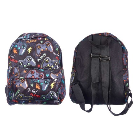 Zaino Scuola Pincello Games Multicolore 28 x 12 x 22 cm (12 Unità)