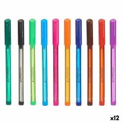 Set di Penne Pincello 494 Azzurro Rosso Verde Multicolore Arancio (12 Unità)
