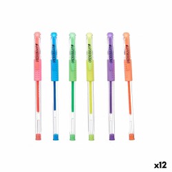 Set di Penne Pincello 493 Giallo Azzurro Verde Multicolore Arancio (12 Unità)