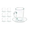 Tazza con Piatto Vivalto 41089 Trasparente Vetro 200 ml (6 Unità)