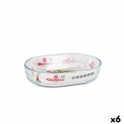 Pirofila da Forno Quttin   Vetro Ovale 600 ml 17,6 x 12,7 x 4 cm (6 Unità)