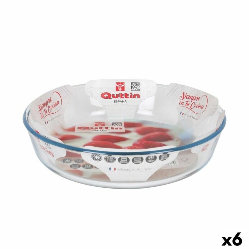 Pirofila da Forno Quttin Vetro 2,3 L ø 26 x 5,9 cm (6 Unità) Pirofila da Forno Quttin Vetro 2,3 L ø 26 x 5,9 cm (6 Unità)