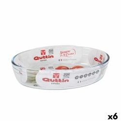 Pirofila da Forno Quttin   Vetro Ovale 1,8 L 26,2 x 17,8 x 6,1 cm (6 Unità)