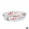 Pirofila da Forno Quttin   Vetro Ovale 1,8 L 26,2 x 17,8 x 6,1 cm (6 Unità)