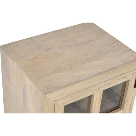 Comodino Home ESPRIT Naturale Cristallo Legno di mango 45 x 35 x 57 cm