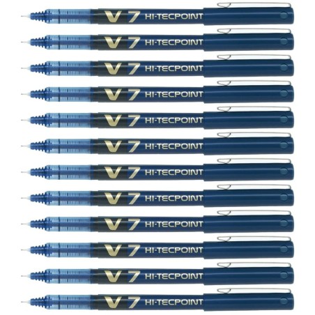 Penna a inchiostro liquido Pilot V-7 Hi-Tecpoint Azzurro 0,5 mm (12 Unità)