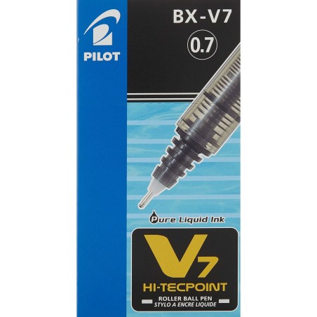 Penna a inchiostro liquido Pilot V-7 Hi-Tecpoint Nero 0,5 mm (12 Unità)
