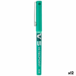 Penna a inchiostro liquido Pilot V-5 Hi-Tecpoint Verde 0,3 mm (12 Unità)