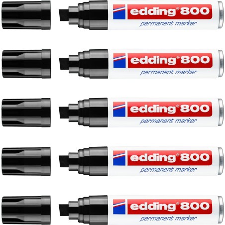 Marcatore permanente Edding 800 Nero (5 Unità)