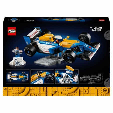 Set di Costruzioni Lego ICONS 10353 Williams Racing FW14B i Nigel Mansell 799 Pezzi