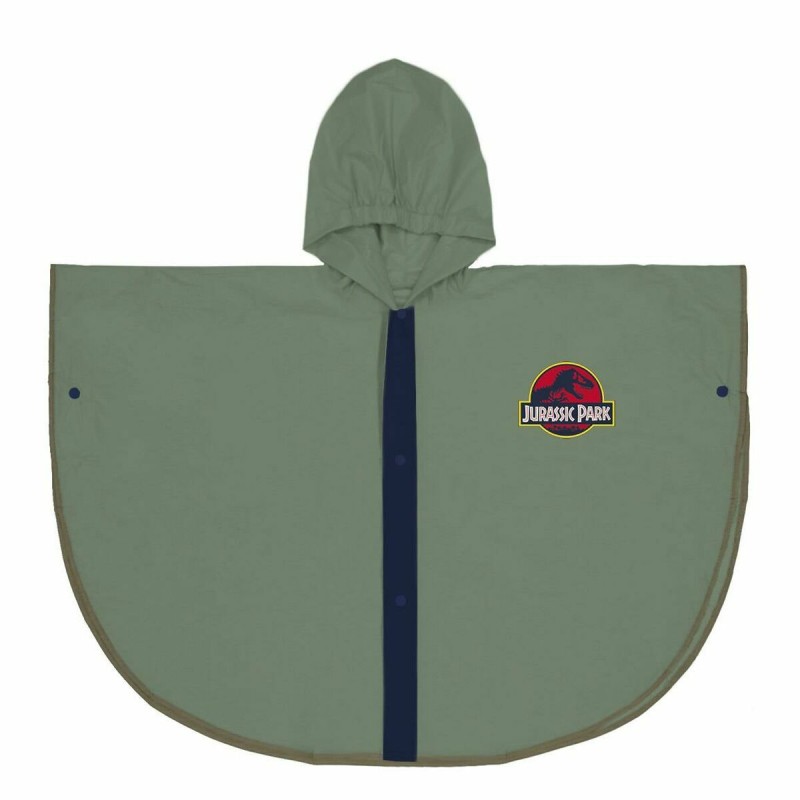 K-Way Impermeabile con Cappuccio Jurassic Park Verde K-Way Impermeabile con Cappuccio Jurassic Park Verde