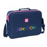 Zaino Scuola Benetton Damero Blu Marino 38 x 28 x 6 cm