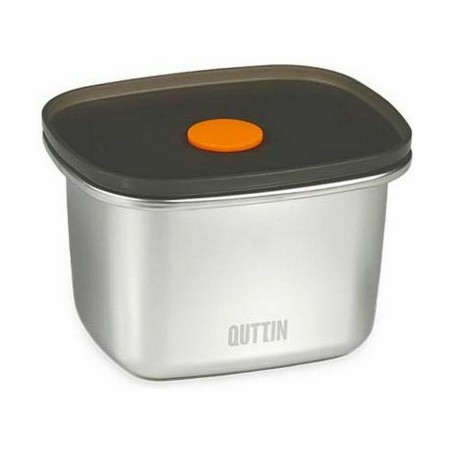 Porta pranzo Ermetico Quttin Acciaio inossidabile Rettangolare 450 ml 11,6 x 9,4 x 7 cm (12 Unità)