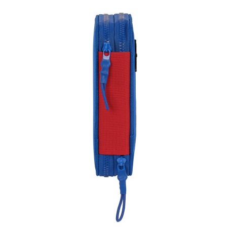 Astuccio Doppio F.C. Barcelona Azzurro Rosso Granato 12.5 x 19.5 x 4 cm (28 Pezzi)