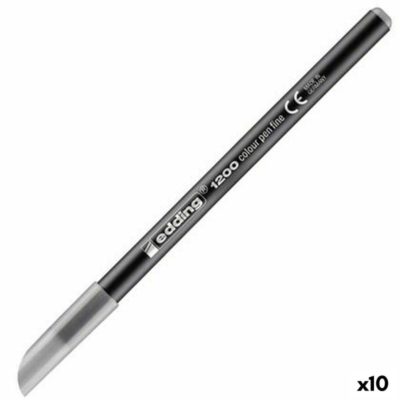 Pennarelli Edding 1200 Argentato (10 Unità) Pennarelli Edding 1200 Argentato (10 Unità)