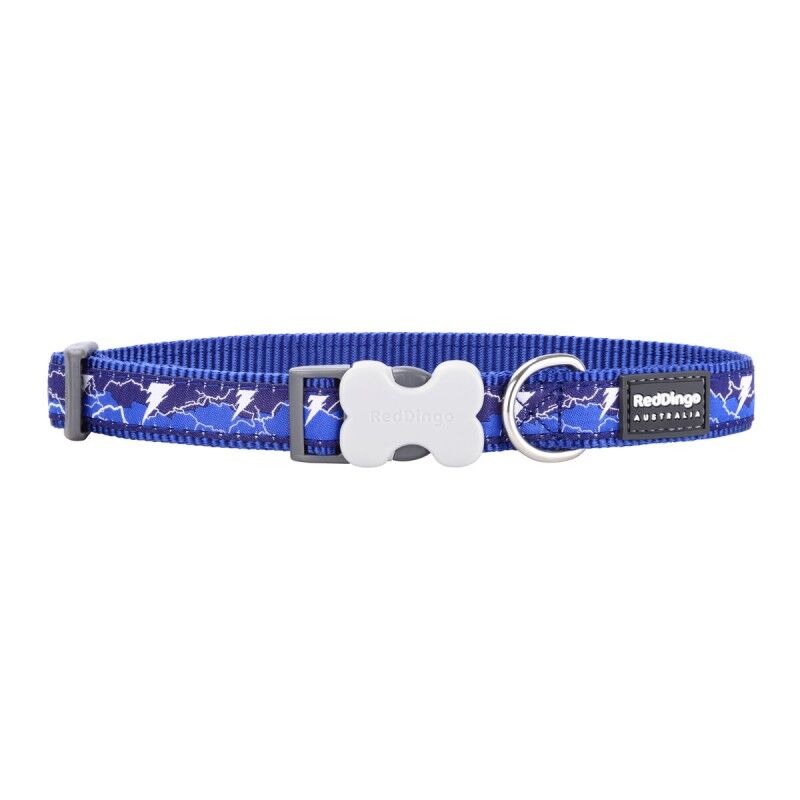 Collare per Cani Red Dingo STYLE LIGHTNING Blu Marino 31-47 cm Collare per Cani Red Dingo STYLE LIGHTNING Blu Marino 31-47 cm