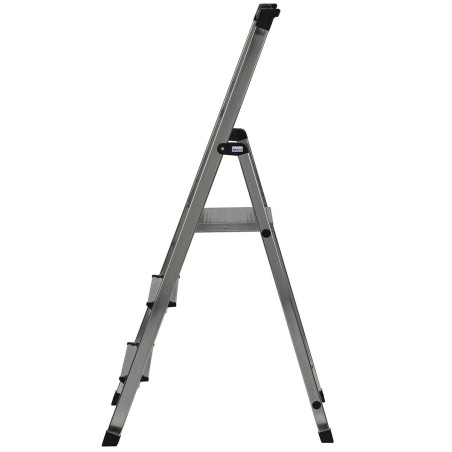 Scala Pieghevole a 3 Scalini Krause 126214 Argentato Alluminio