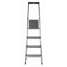 Scala Pieghevole a 4 Scalini Krause 126221 Argentato Alluminio