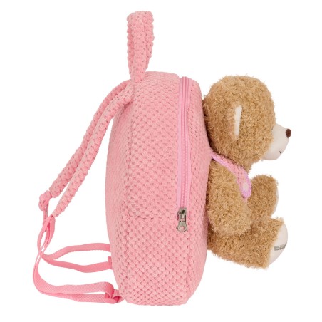 Zaino per Bambini Safta Orsetto di Peluche Rosa 23 x 27 x 7,5 cm
