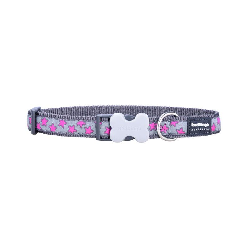 Collare per Cani Red Dingo STYLE HOT PINK ON COOL GREY 41-63 cm Collare per Cani Red Dingo STYLE HOT PINK ON COOL GREY 41-63 cm