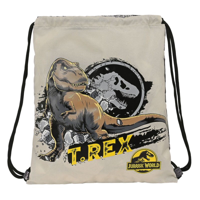 Zainetto con Cordini Jurassic World Warning Grigio 35 x 40 x 1 cm Zainetto con Cordini Jurassic World Warning Grigio 35 x 40 x 1 cm