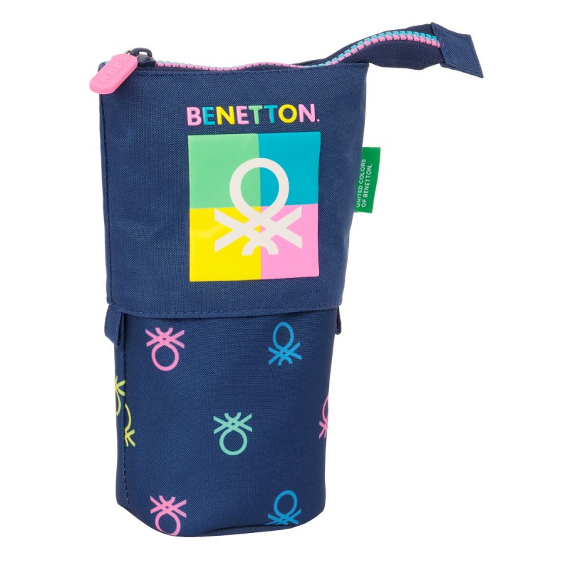 Astuccio Portapenne Benetton Cool Blu Marino 8 x 19 x 6 cm Astuccio Portapenne Benetton Cool Blu Marino 8 x 19 x 6 cm