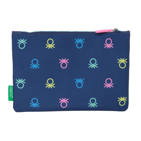 Astuccio Scuola Benetton Cool Blu Marino 23 x 16 x 3 cm
