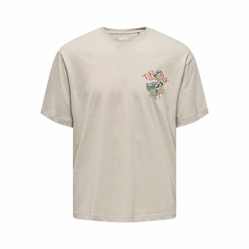 Maglia a Maniche Corte Uomo Only & Sons Onsdisney Life Rlx Beige Maglia a Maniche Corte Uomo Only & Sons Onsdisney Life Rlx Beige