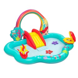 Bestway Piscina Gonfiabile Parco Giochi Disney Sirenetta 221x193x117 cm +2 Anni Giardino 91097