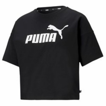 Maglia a Maniche Corte Donna Puma CROPPED LOGO TEE 586866 01  Nero