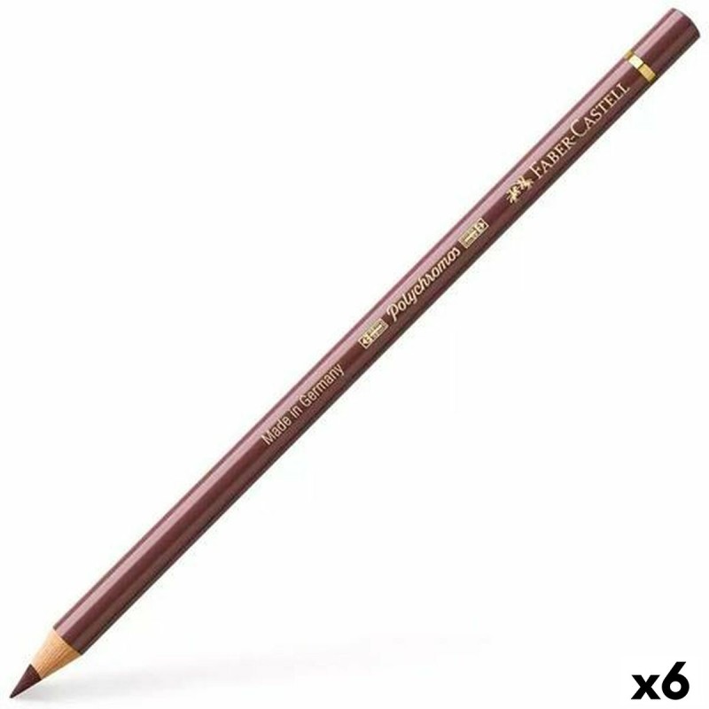Matite colorate Faber-Castell Polychromos 176 Van-Dyck Marrone (6 Unità)
