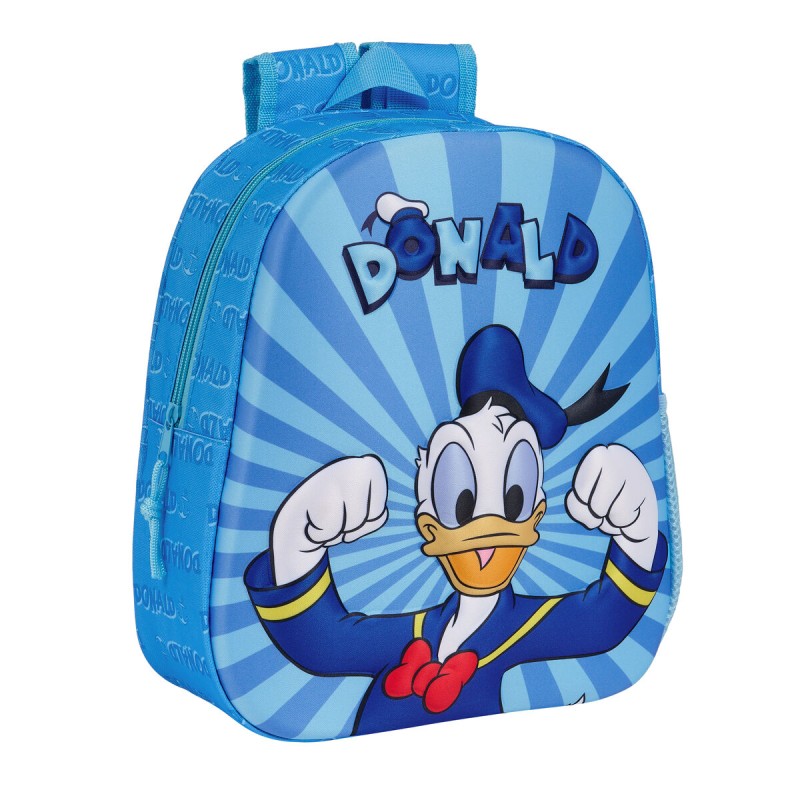 Zaino per Bambini 3D Donald Azzurro 27 x 33 x 10 cm Zaino per Bambini 3D Donald Azzurro 27 x 33 x 10 cm