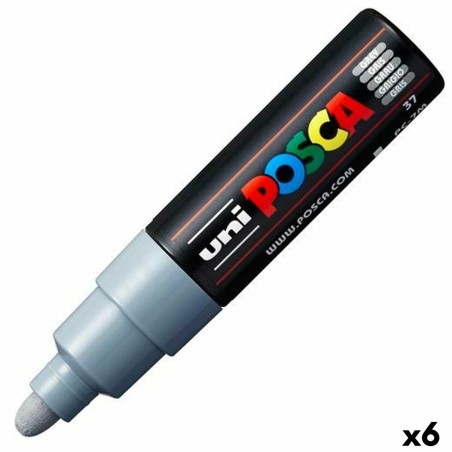 Pennarello POSCA PC-7M Grigio (6 Unità)