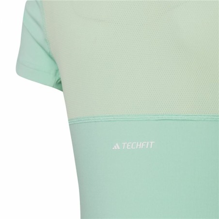 Maglia a Maniche Corte per Bambini Adidas Techfit Aeroready Sport Icons Verde