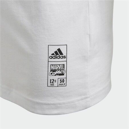 Maglia a Maniche Corte per Bambini Adidas Iron Man Graphic Bianco