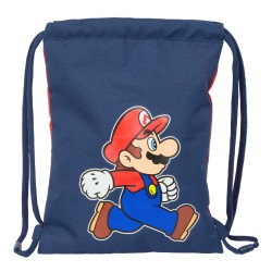 Zainetto con Cordini Super Mario Trick Rosso Blu scuro 26 x 34 x 1 cm