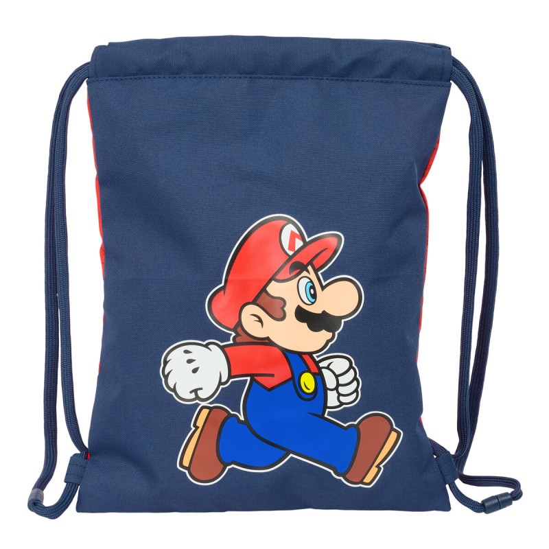 Zainetto con Cordini Super Mario Trick Rosso Blu scuro 26 x 34 x 1 cm Zainetto con Cordini Super Mario Trick Rosso Blu scuro 26 x 34 x 1 cm