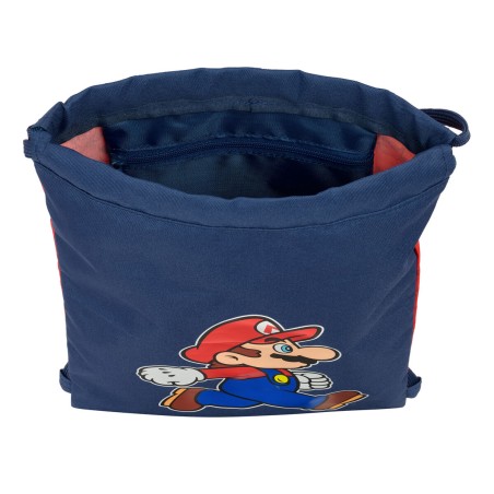 Zainetto con Cordini Super Mario Trick Rosso Blu scuro 26 x 34 x 1 cm