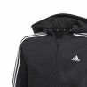 Felpa con Cappuccio da Bambina Adidas Essentials Nero