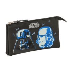 Portaoggetti Triplo Star Wars Rebellion Nero 22 x 12 x 3 cm