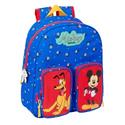 Zaino Scuola Mickey Mouse Clubhouse Good day Azzurro 28 x 34 x 10 cm