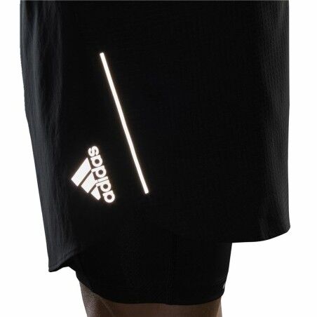 Pantaloni Corti Sportivi da Uomo Adidas Two-in-One Nero