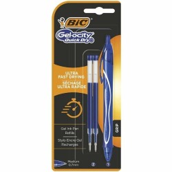 Penna a inchiostro liquido Bic Gelocity Quick Dry 951757 Azzurro