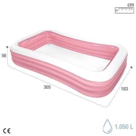 Piscina Gonfiabile per Bambini Intex 1050 L 305 x 56 x 183 cm Rosa (2 Unità)