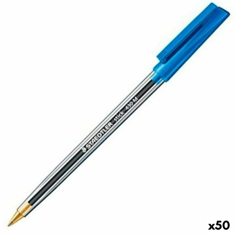 Penna Staedtler Stick 430 Azzurro (50 Unità) Penna Staedtler Stick 430 Azzurro (50 Unità)